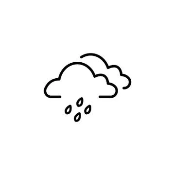 Cloud &amp; rain icon. vector illustration black on white background Stock Illustration