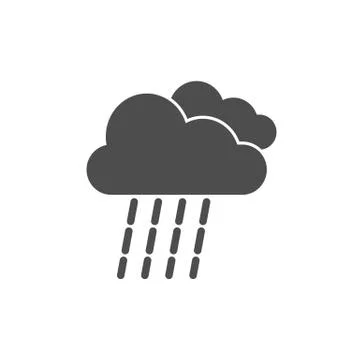 Cloud rain icon. Vector illustrations. Flat design. イラスト素材