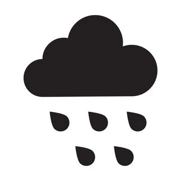 Cloud rain icon vector weather forecast storm sign for graphic design, logo, 스톡 일러스트