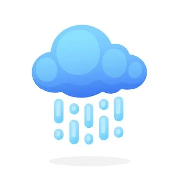 Cloud with rain Stock Illustration