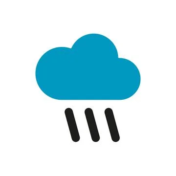 A cloud with rain Illustrazione stock