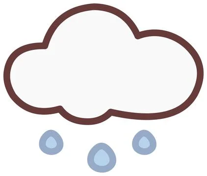 Cloud with Rain Ilustração Stock