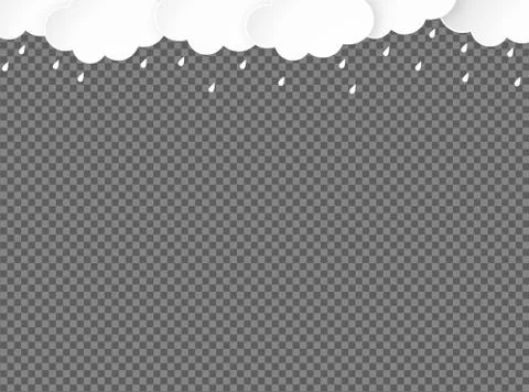Cloud rain isolate on png or transparent  background, clear sky with cloud, r Stock Illustration