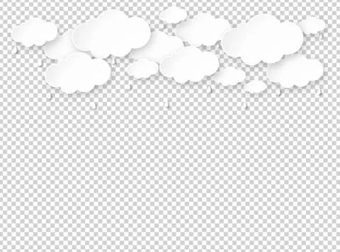Cloud rain isolate on png or transparent  background, clear sky with cloud, r Stock Illustration