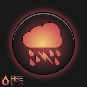 Cloud rain lightning.  the weather icon Stock Illustration