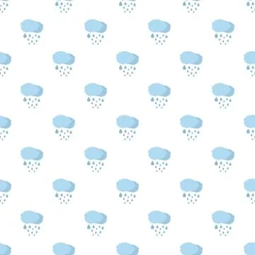 Cloud rain pattern seamless Illustrazione stock