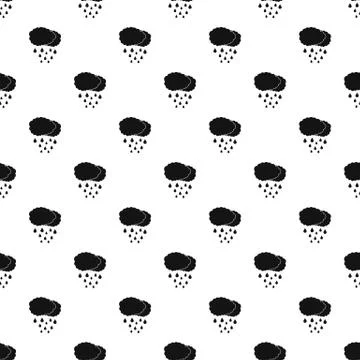 Cloud rain pattern seamless vector Stock Illustration