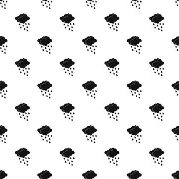 Cloud with rain pattern, simple style イラスト素材