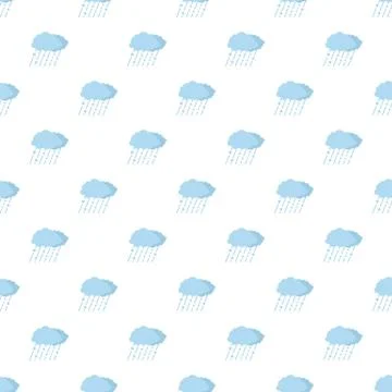 Cloud rain snow pattern seamless Stock Illustration