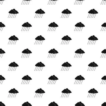 Cloud rain storm pattern seamless vector Stock Illustration