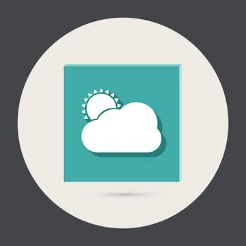 Cloud rain with sun.  the weather icon Stock Illustration