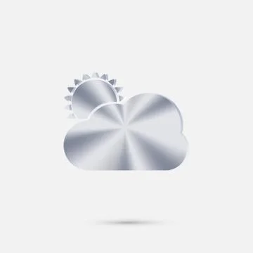 Cloud rain with sun.  the weather icon Stock Illustration