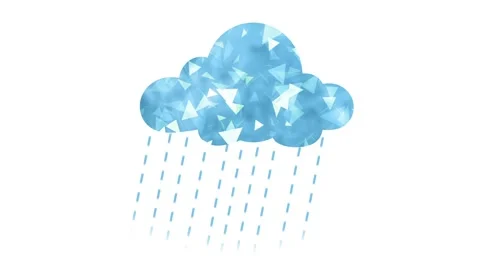Cloud rain triangular geometric pattern Stock Footage 340134618