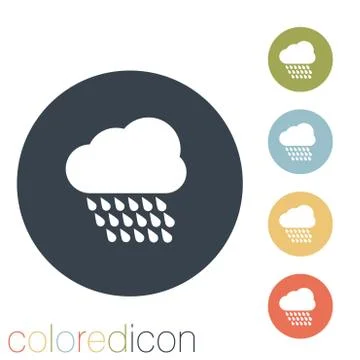 Cloud rain.  the weather icon Stock Illustration