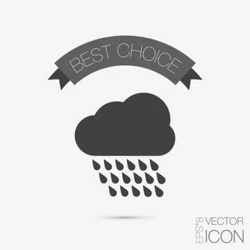 Cloud rain.  the weather icon Stock Illustration