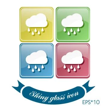Cloud rain. the weather icon Stock Illustration