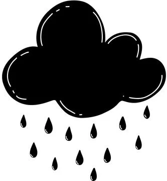 Cloud Rain Weather Vector doodle Illustration simple Stock Illustration