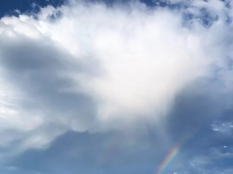 Cloud with rainbow sky Stock Photos