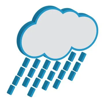 Cloud with raindrops weather forecast vector icon イラスト素材