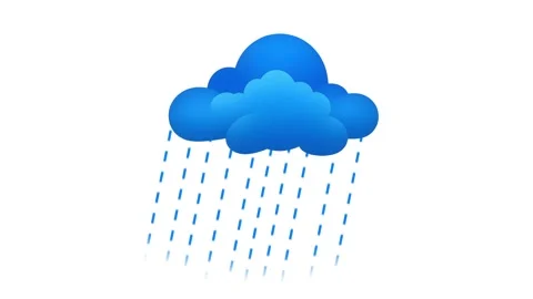 Cloud rains popping in out Stock Footage 305292977