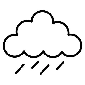 Cloud rainy weather icon Stock Illustration