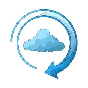 Cloud recovery illustration Stock Illustration