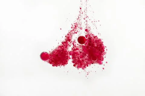 Cloud of red bubbles Stock Photos