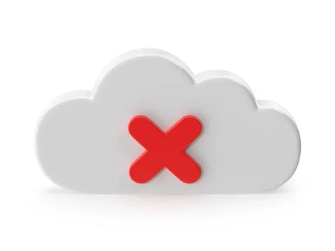 Cloud with red cross symbol Stockillustratie