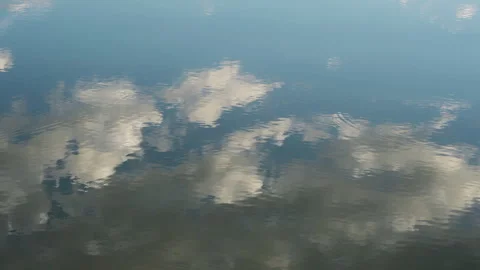 Cloud reflection sky realm water reflection Stock Footage 245058773