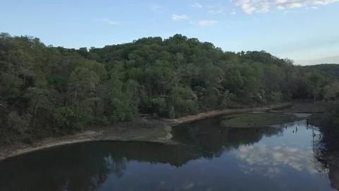 Cloud reflections on the lake Stock Footage 107133280