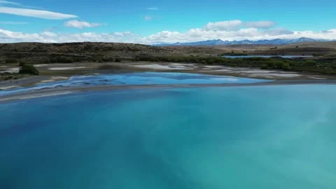 Cloud reflections in Lake Tekapo New Zealand Stock Footage 313972010