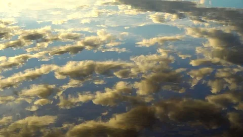 Cloud reflections in water Stock Footage 75994000