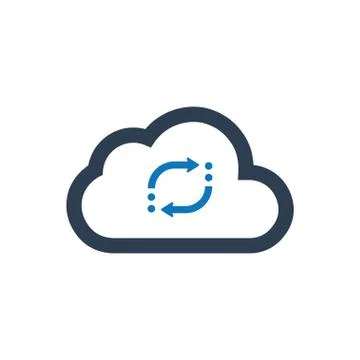 Cloud Refresh Icon Stock Illustration