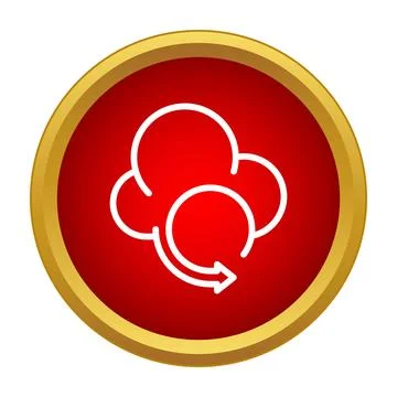 Cloud refresh icon synchronizing data updating process Stock Illustration