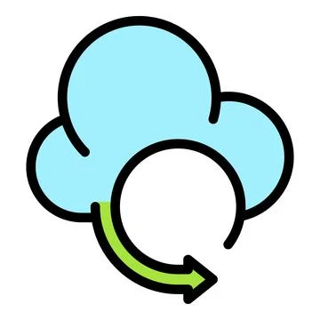 Cloud refresh icon vector flat Stock Illustration