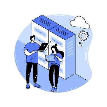 Cloud reliability engineer isolated cartoon vector illustrations. Stock Illustration