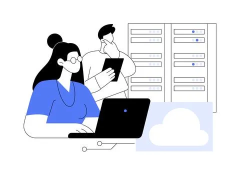 Cloud reliability engineer isolated cartoon vector illustrations. Stock Illustration