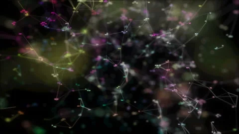 Cloud rendering.Computer network and data communication. An abstract background Stock Footage 98374321