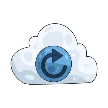 Cloud restore illustration Stock Illustration