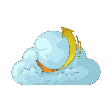 Cloud restore illustration Stock Illustration