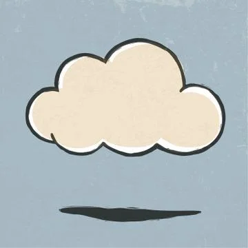 Cloud retro icon. vector illustration, eps10. Stock Illustration