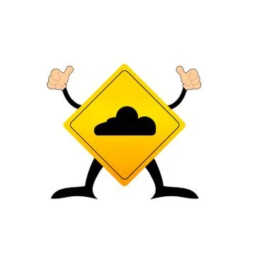 Cloud road sign Stock Illustration