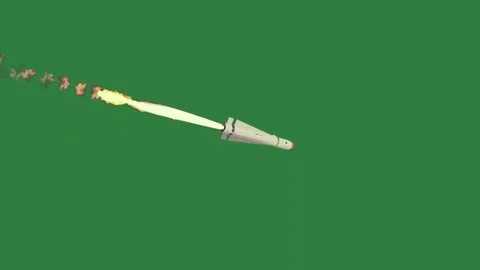 Cloud rocket smoke coming out of is Stock Footage 337029145