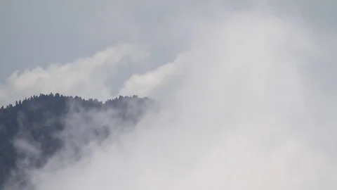 Cloud rolling over the green hill Stock-Footage 85428055