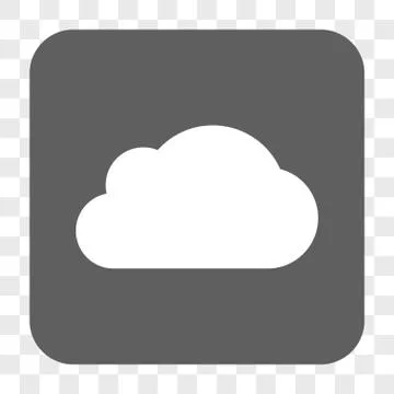 Cloud Rounded Square Button Stock Illustration