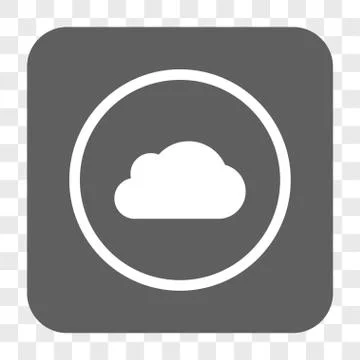 Cloud Rounded Square Button Ilustración de archivo