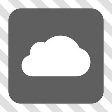 Cloud Rounded Square Button Stock Illustration