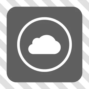 Cloud Rounded Square Button Ilustración de archivo