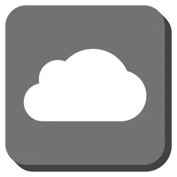 Cloud Rounded Square Glyph Icon Illustrazione stock