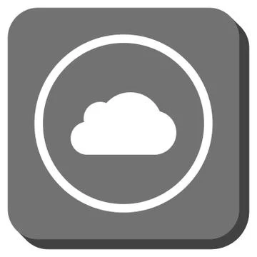 Cloud Rounded Square Glyph Icon 스톡 일러스트